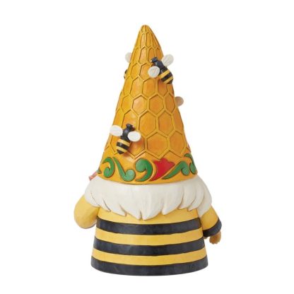 Gnomo 20cm com Cabeça de Favo de Mel e Abelhas "Bee-ing Cute"