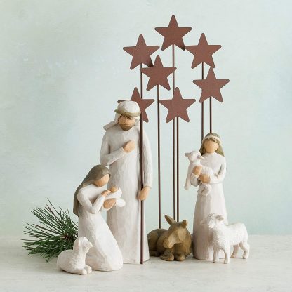 Estrelas Metálicas para adornar presépio - Willow Tree