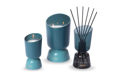 Vela perfumada Iconic Color Azul 220gr: aroma Pur Lin / Linho
