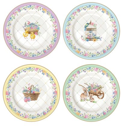 Conjunto 4 pratos Sobremesa Spring Bloom: Easylife