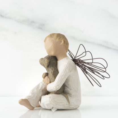 Anjo do Reconforto (Menino com cão) - Willow Tree