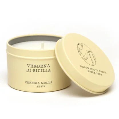 Vela em Lata Travel 90gr Cereria Mollá: Verbena di Sicilia