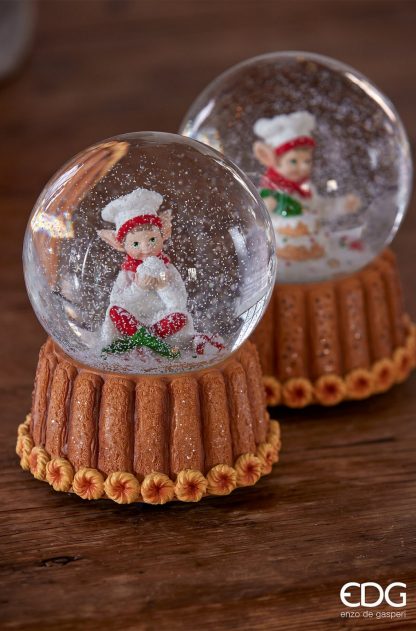 Globo de neve musical Duende Pasteleiro: Bolo