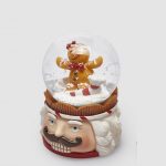 Globo de neve Cabeça Nutcracker Bigodes Negros: Gingerbread Menina
