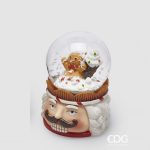 Globo de neve Cabeça Nutcracker Negros: Gingerbread Menino Gelado
