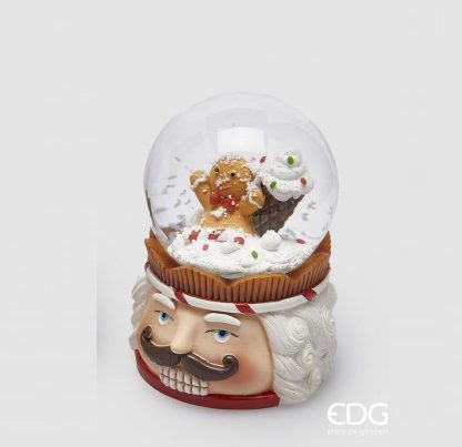 Globo de neve Cabeça Nutcracker Negros: Gingerbread Menino Gelado