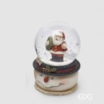 Globo de neve Cabeça Boneco de Neve 10cm: Pai Natal com Coroa
