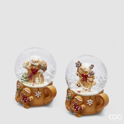 Globo de Neve 9cm Chávena de Doces: Boneco de Neve