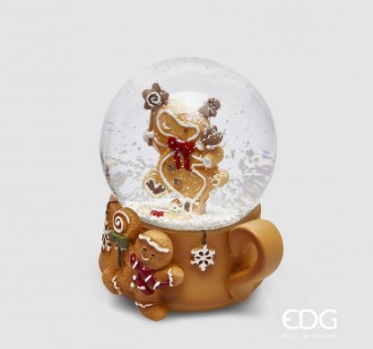 Globo de Neve 9cm Chávena de Doces: Rena