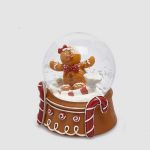 Globo de neve 9cm Gingerbread Menina: Rebuçado