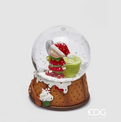 Globo de Neve 9cm Duende dos Doces: batedora