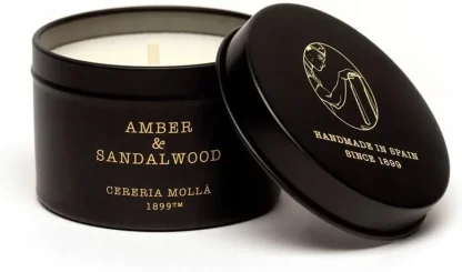 Vela em Lata Travel 90gr Cereria Mollá: Amber & Sandalwood