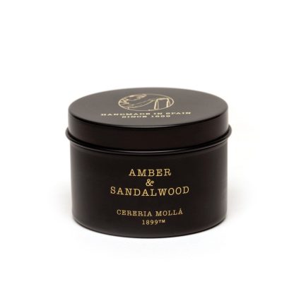 Vela em Lata Travel 90gr Cereria Mollá: Amber & Sandalwood