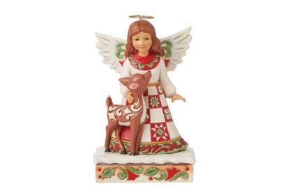 Anjo de Natal com Veado 16cm: Heartwood Creek