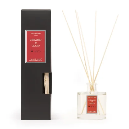 Difusor Mikado 100ml Cereria Mollá: Gerânio e Cravinho (anti-insectos)