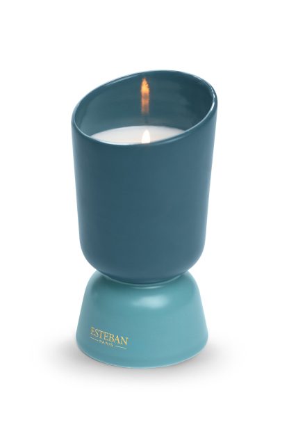 Vela perfumada Iconic Color Azul 220gr: aroma Pur Lin / Linho