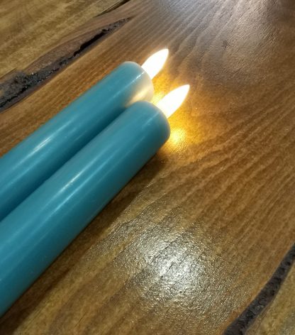 Pack 2 Velas Led Verde Jade: 24cm X 2.2cm
