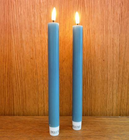Pack 2 Velas Led Verde Jade: 24cm X 2.2cm