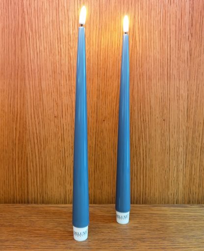 Pack 2 Velas Led Shiny Verde Jade: 28cm X 2.2 cm