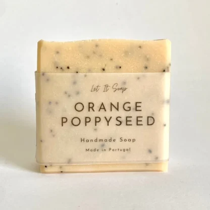 Sabonete artesanal esfoliante Orange Poppyseed (made in Portugal)