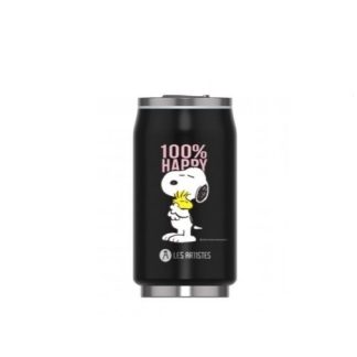 Lata Isotérmica 280ml Les Artistes: 100% Happy Snoopy Preta