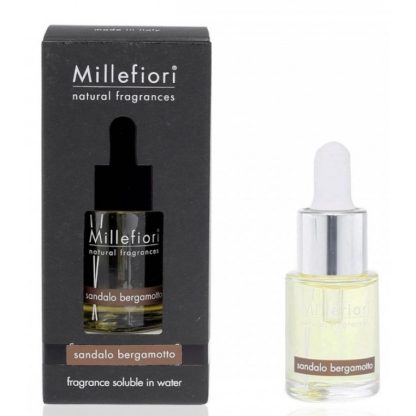 Fragrância hidrossolúvel 15ml Millefiori: Sândalo e Bergamota