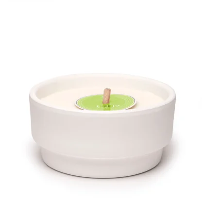 maceta mediana blanca citronela mint 635gr cereria molla