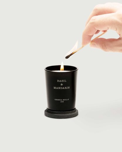Vela Mini 70gr Cereria Mollá: Basil & Mandarin (Mandarina e Manjericão)