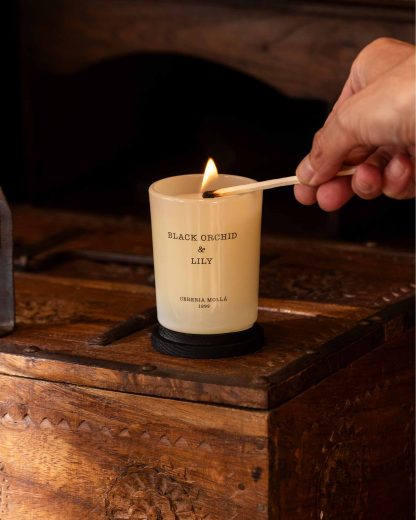 Vela Mini 70gr Cereria Mollá: Black Orchid & Lily (Orquídea e Lírio)