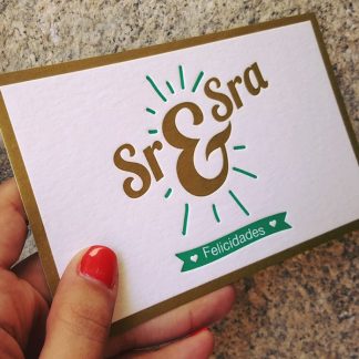 Postal Casamento Sr. & Sra.