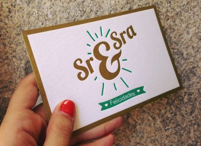 Postal Casamento Sr. & Sra.