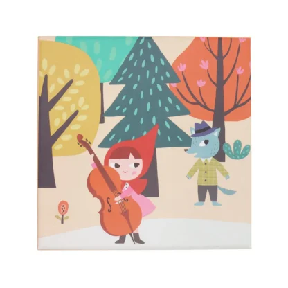 Caixa de música cubo O Capuchinho Vermelho