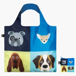 Saco reutilizável LOQI: Cães em Quadrados