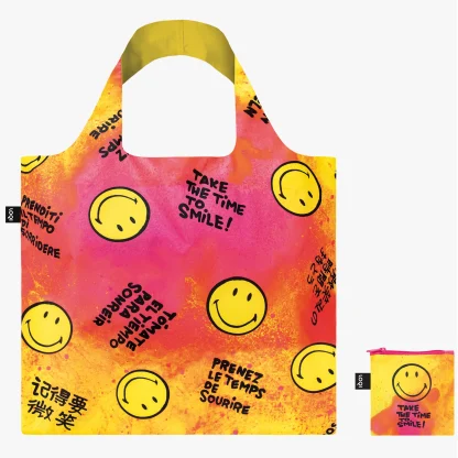 Saco reutilizável LOQI: Smiley Time to Smile