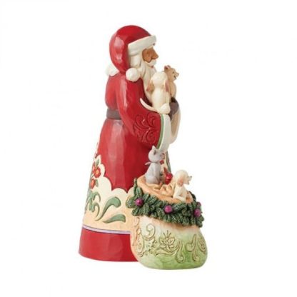 Pai Natal 23cm com Gatos e Cães: Heartwood Creek