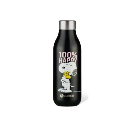 Garrafa Térmica 500ml 2.0 Inox Les Artistes: Happy Snoopy Preta
