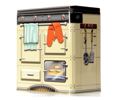 Lata Fogão Retro Bege