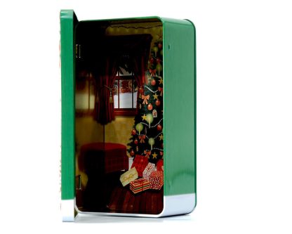 Lata Porta Verde Natal: pequena 15cm