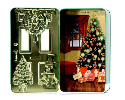 Lata Porta Verde Natal: pequena 15cm