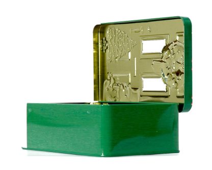 Lata Porta Verde Natal: pequena 15cm