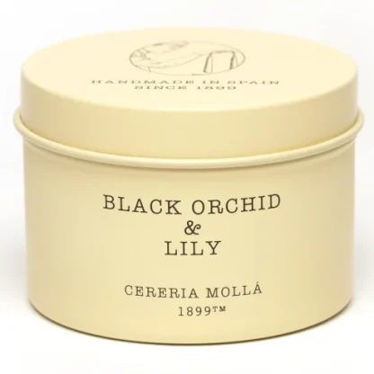Vela em Lata Travel 90gr Cereria Mollá: Black Orchid & Lily (Orquídea e Lírio)