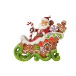 Pai Natal Trenó de Doces com Leds 21cm