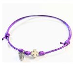 Pulseira ajustável Dedal + Trevo: Roxo