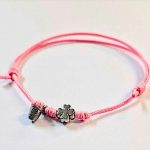 Pulseira ajustável Dedal + Trevo: Rosa