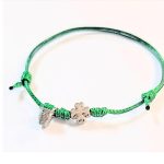 Pulseira ajustável Dedal + Trevo: Verde