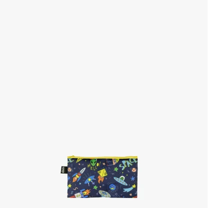 Bolsa tipo Estojo com zipper Espaço azul: especial crianças
