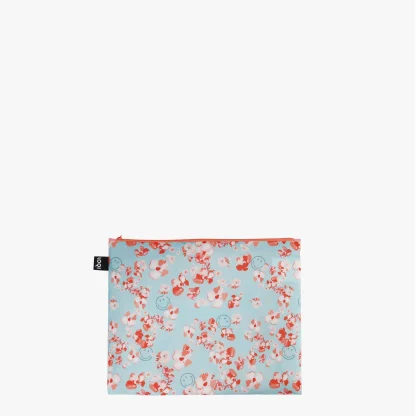 Conjunto de 3 pochets Smileys e Flores