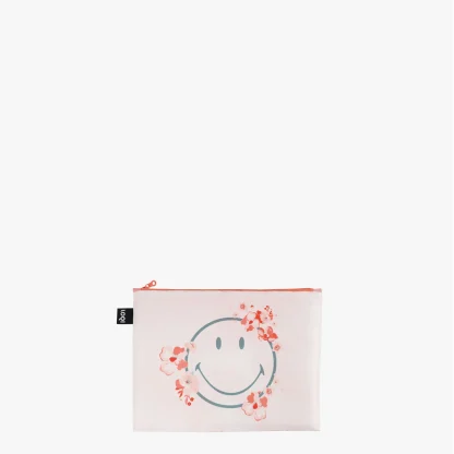 Conjunto de 3 pochets Smileys e Flores