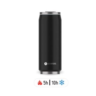 Lata Isotérmica 500ml com palhinha Les Artistes: Black