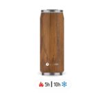 Lata Isotérmica 500ml com palhinha Les Artistes: Wood